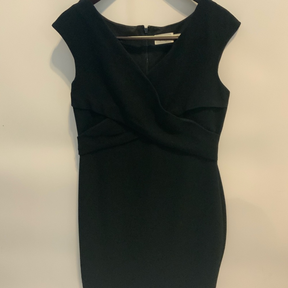 Eliza J Black Ruched Sheath Mini Dress